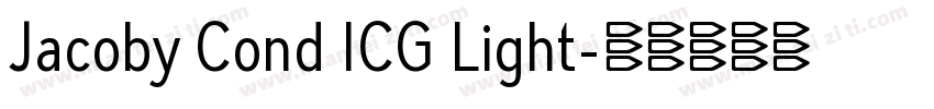Jacoby Cond ICG Light字体转换